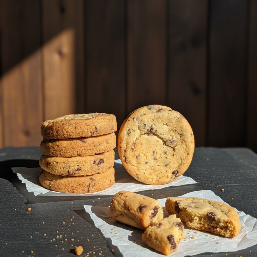 Biscuit sablé aux pépites de chocolat noir